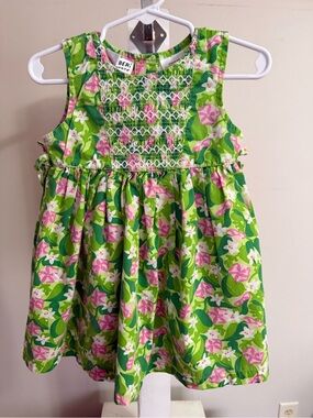 Blueberi Boulevard Floral Smocked Dress